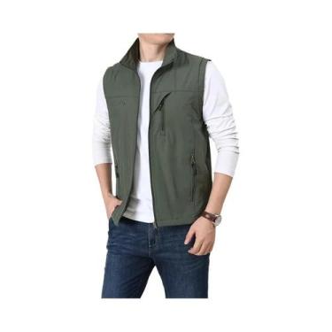 Imagem de Colete Tático de Pesca Masculino 7XL - 14 Bolsos de Malha para Caminha