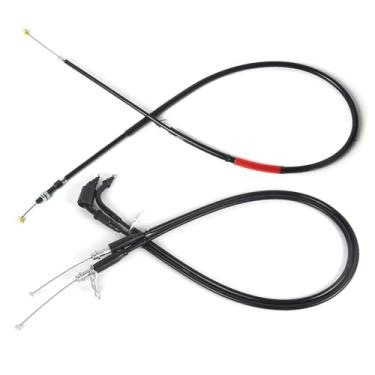 Imagem de zurio Cabo do acelerador e cabo de embreagem para Suzuki GSXR 1000 2017-2024, acessórios de substituição de motocicleta, linhas de fio inoxidável, borracha preta