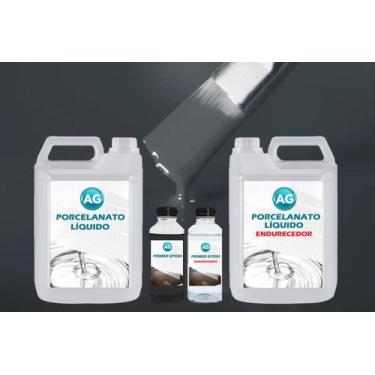 Imagem de Kit Porcelanato Líquido + Primer - Concreto, Madeira e Mais - Resinas 