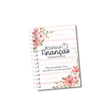Imagem de Caderno Controle Financeiro feminino floral Capa Dura Planner de Finanças Permanente