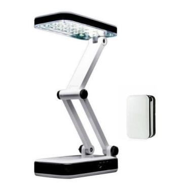 Imagem de Luminaria De Mesa Sem Fio Bivolt 24 Leds Abajur Dobrável - LELONG/LUAT