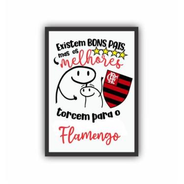 Imagem de Quadro Decorativo Pai Flamengo - Genérica, 33x24