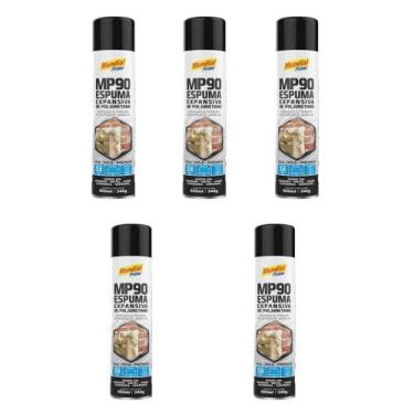 Imagem de Espuma Expansiva De Poliuretano 500ml/340g  Mundial Prime - 5 unidades