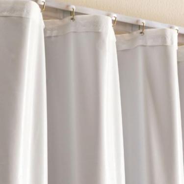 Imagem de Cortina Blackout Corta Luz Plástico PVC Trilho 2,80x1,80m Branco/Cinza Cortina Cortina