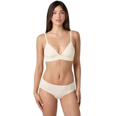 Imagem de florence by mills Sutiã feminino triângulo de algodão Softie, Amarelo transparente, XGG
