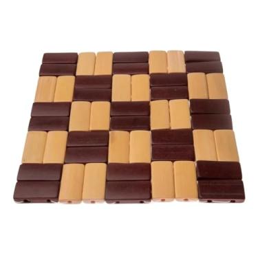 Imagem de Descanso de Panela de Bamboo Xadrez 16x16cm Resistente