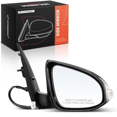 Imagem de A-Premium Espelho Retrovisor Elétrico Lateral Do Passageiro - Compatível Com Toyota Corolla 2014, 2015, 2016, 2017, 2018, 2019, Aquecido, Manual, Dobrável, Preto, Externo, Seta Para Substituição, Nº