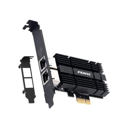 Imagem de Adaptador de rede Gigabit PCIe Ethernet de 2,5 G com chip Intel I226, placa NIC RJ45 de porta dupla para rede com fio de alta velocidade, suporte Windows/Linux, ideal para jogos e servidores