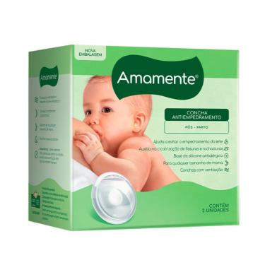 Imagem de Conchas Antiempedramento Amamente Pós Parto Para Mamilo Base Flexível De Silicone 2 unidades
