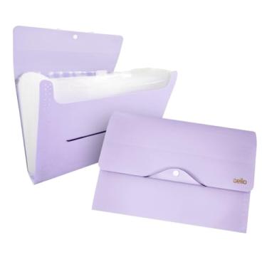 Imagem de Dello 6097LP.0006, Pasta Sanfonada A4 Linho Serena com 31 Divisórias, Lilas Pastel, 330 x 65 x 240 mm