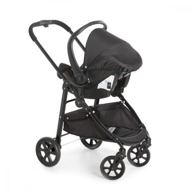 Imagem de Carrinho de Bebê Olympus New Black com Bebê Conforto Grid Galzerano - Preto