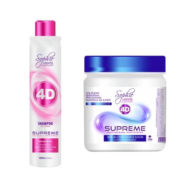 Imagem de Kit shampoo anti-residuos 1L + botox blond matizador 1kg sophie cosmetic
