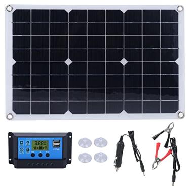 Imagem de Carregador de Bateria Solar, Carregador de Bateria Solar 50W DC 18V Com Controlador Kit de Painel de Energia Solar Portátil Monocristalino 1600mA, Painéis Solares