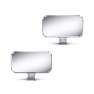 Imagem de Berfi Life Espelho de carro de ponto cego, espelho retrovisor lateral grande angular convexo ajustável para SUV e caminhões, pacote com 2