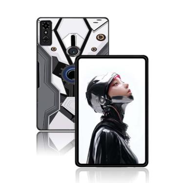 Imagem de Capa para tablet gamer RedMAGIC Astra 23.0 cm, capa de proteção para tablet NOUKAJU Tablet, resistente a quedas, antiarranhões, capa de proteção para tablet RedMAGIC 3 Pro (branco-meca)