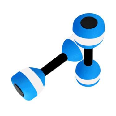 Imagem de rockible 2x Halteres aquáticos para exercícios de piscina, aeróbica, fitness, halteres de EVA Sports, exercícios aquáticos para atividades de natação, Azul