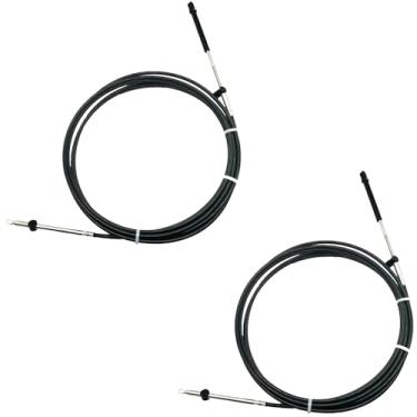 Imagem de Cabos de controle de mudança e acelerador de barco de 5,8 m, conjunto de cabos remotos 600A Gen I, cabo de controle do acelerador de barco compatível com motores de popa Mercury MerCruiser Marine