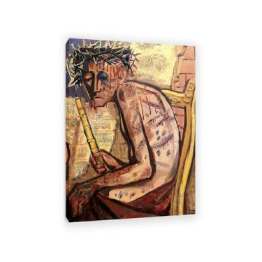 Imagem de SDYJ6GSW Otto Dix Impressão em tela Ecce Homo III Pinturas otto dix arte de parede famosa tela de arte pôsteres para decoração de parede para quarto sala de estar 100 x 70 cm (83.8x71.1 cm) sem