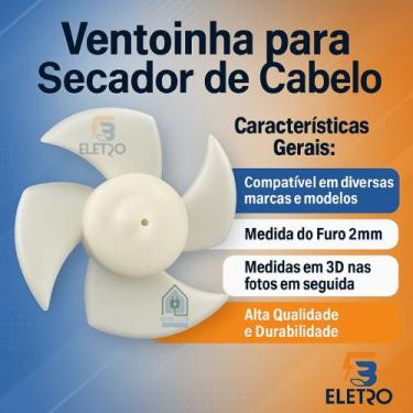 Imagem de Ventoinha do Motor para Secador de Cabelo Cadence Divine 2200