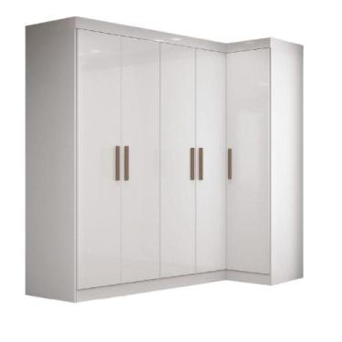 Imagem de Quarto Modulado De Canto Madrid Com 5 Portas E 2 Gavetas Maxel - MAXEL