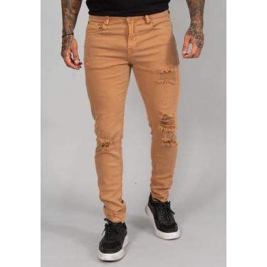 Imagem de Calça Skinny com Rasgos - RED FEATHER, Terra, 40
