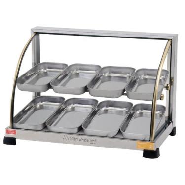 Imagem de Estufa Ouro Curva Dupla Para Salgados 8 Bandejas Marchesoni, 220V