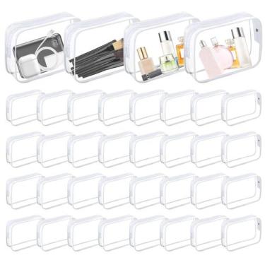 Imagem de Bolsas de maquiagem transparentes Merkaunis 36 peças impermeáveis para