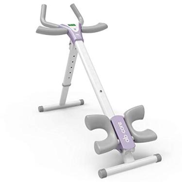 Imagem de leikefitness Treinador De Abdominais Com Altura Ajustável, Máquina Treino Para Corpo Inteiro, Modelador Cintura, Tonificador Core, Pernas, Coxas, Glúteos Monitor Lcd Ab9380 (Branco)