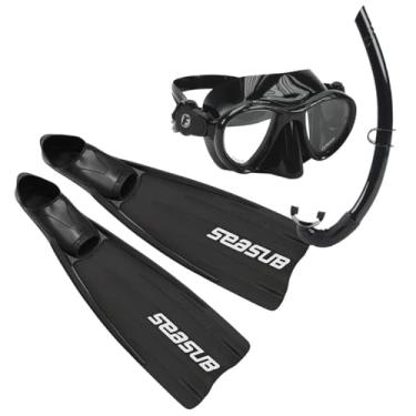 Imagem de Fun Dive Kit Máscara Viper com Snorkel SK-Viper e Nadadeira Seasub Velox, Silicone Silsoft, Vidro Temperado, para Mergulho e Pesca Submarina (BRA 42/43)