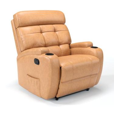 Imagem de Poltrona do Papai Reclinável Manual em Tecido Corino Damie