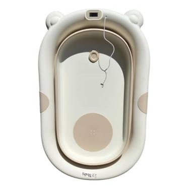 Imagem de Banheira Dobrável P/Bebês Prática Estilosa Termômetro Touch