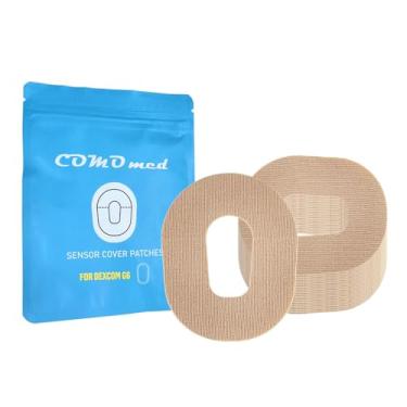 Imagem de COMOmed Patches de cobertura do sensor - adesivos à prova d'água - Fixação longa para sensor contínuo de monitor de glicose - dura 20 dias (pacote com 25) (bege, G6)