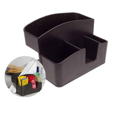 Imagem de Porta Guardanapo Sachê Com Divisórias Restaurante Bar Preto