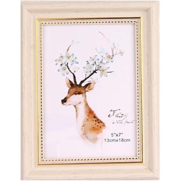 Imagem de Porta-retratos A4 Preto Moldura Mural Certificado Foto Independente E Montada Na Parede Branco Marrom Verde Madeira Maciça Decoração Molduras Para Fotos, Ivory White, 7 inch