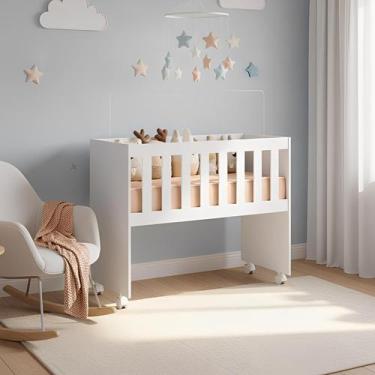 Imagem de Mini Berço Mobigu 5 Em 1 Com Colchão E Suporte Mosquiteiro, Branco