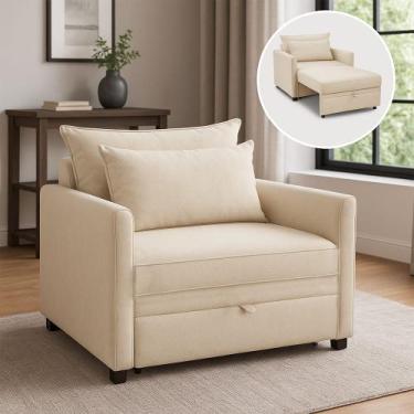 Imagem de Poltrona Cama Retrátil Solteiro com Rodízio Cloe Bouclê E03 - D'Rossi 