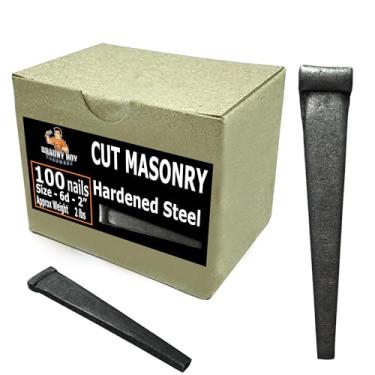 Imagem de 5 cm - Pregos de alvenaria de concreto endurecido com corte 6d para bloco de concreto, paredes de concreto, placa de cimento - 900 g - Quantidade 100