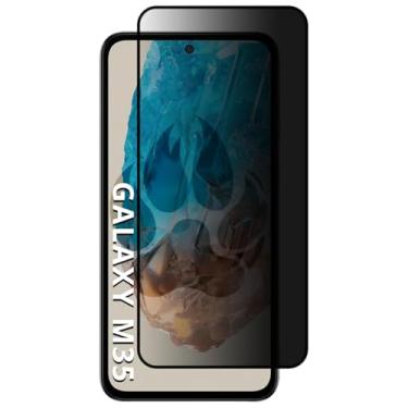 Imagem de [GL CASES] Película Privacidade Samsung Galaxy M35 Anti Risco Privativa De Vidro Temperado 3D Proteção 9H Pelicula Samsung Galaxy M35 Anti Espião Cobertura Total Da Tela + Kit Limpeza Para Aplicação