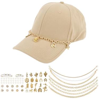 Imagem de Kit de acessórios de chapéu de vaqueira para mulheres, conjunto de decoração de boné de liga, correntes decorativas a granel para mulheres, botas, colares, pulseiras, brincos