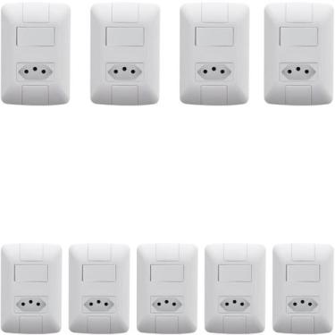 Imagem de 9 Conjunto Interruptor Simples + Tomada 20a 2P+T 250V Aria - TRAMONTIN