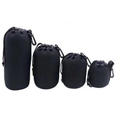 Imagem de Capa Neoprene Bolsa Saco Case Protetor para Lentes Objetiva Câmeras Fo