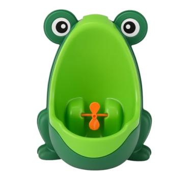 Imagem de Mictório Infantil Sapinho Educativo para Desfralde Meninos | Urinol de Parede com Hélice Giratória – Fácil Limpeza