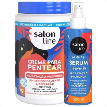 Imagem de Kit Salon Line Hidratação Profunda: Creme Para Pentear 1kg e Sérum Lea