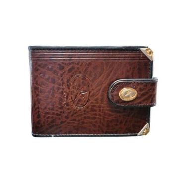 Imagem de Carteira Masculina Mitty Porta Moeda Couro, Café m1sf