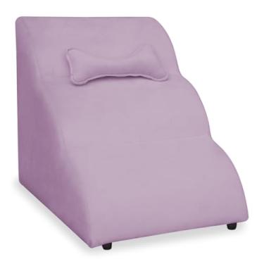 Imagem de Escadinha Nuvem PET Cachorro Gato Veludo Pet, Rampa para Cães e Gatos Subir na Cama Conforto (Lilás)