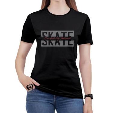 Imagem de Camiseta Skate Skatista Feminina blusa Esqueite Esporte NY - Alemark, 
