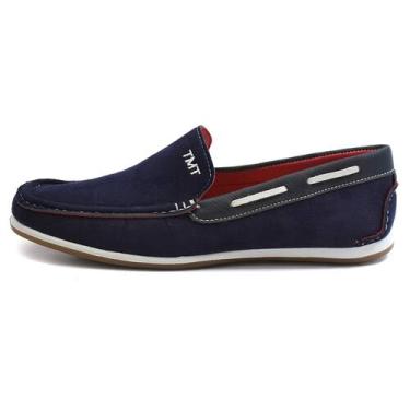 Imagem de Mocassim Clássico Masculino Camurça  - TMTShoes, Marinho, 41