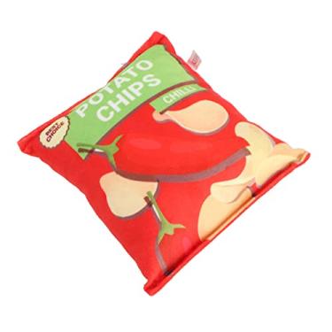 Imagem de Yctze Brinquedo de Pelúcia para Cachorro, Batata Frita, Papel Chocalho, Saco de Lanche para Cachorro e Cães Pequenos, Brinquedo Interativo Resistente à Mordida (Pimentão Vermelho)