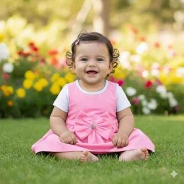 Imagem de Vestido Bebê Lação Formal Elegante Batizado Mesversário Bb-Feminino