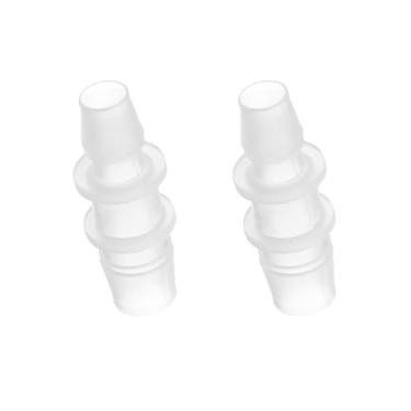 Imagem de Encaixe de farpa de mangueira de plástico de 1/5.1 cm x 3/20.3 cm, 2 peças de conectores de tubulação a granel União adaptador de junta de emenda para aquário combustível gás líquido ar